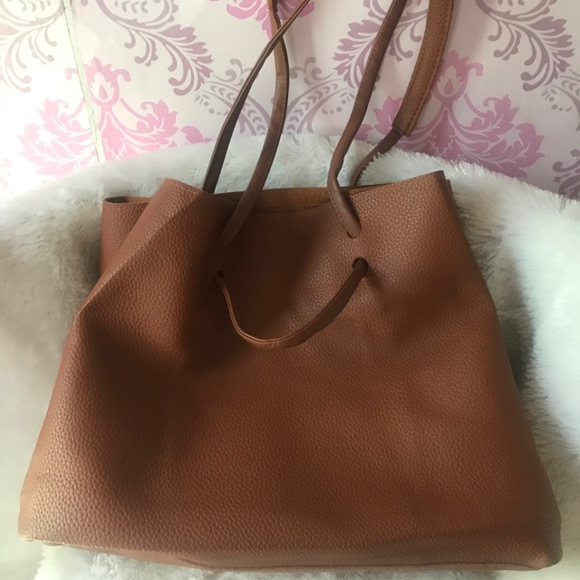 PRELOVED TOTE KULIT JERUK