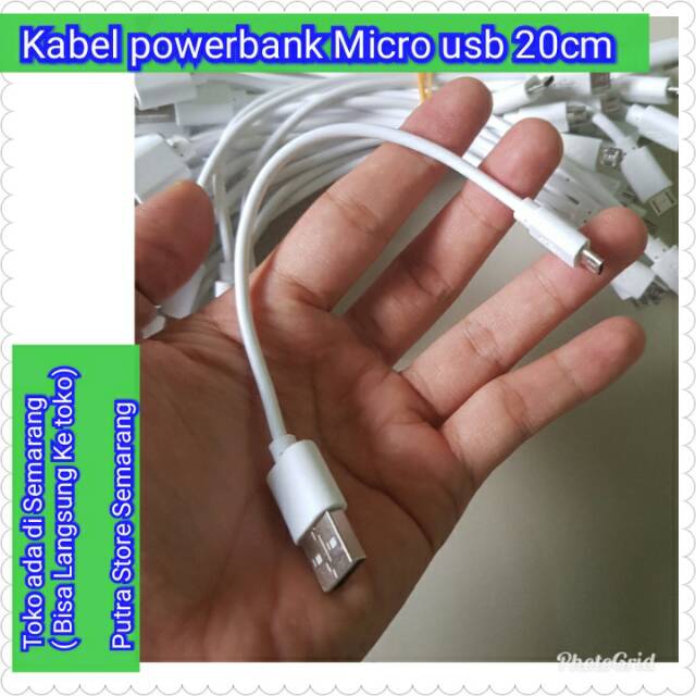 Kabel Powerbank Micro Usb Kabel data pendek Micro Usb
