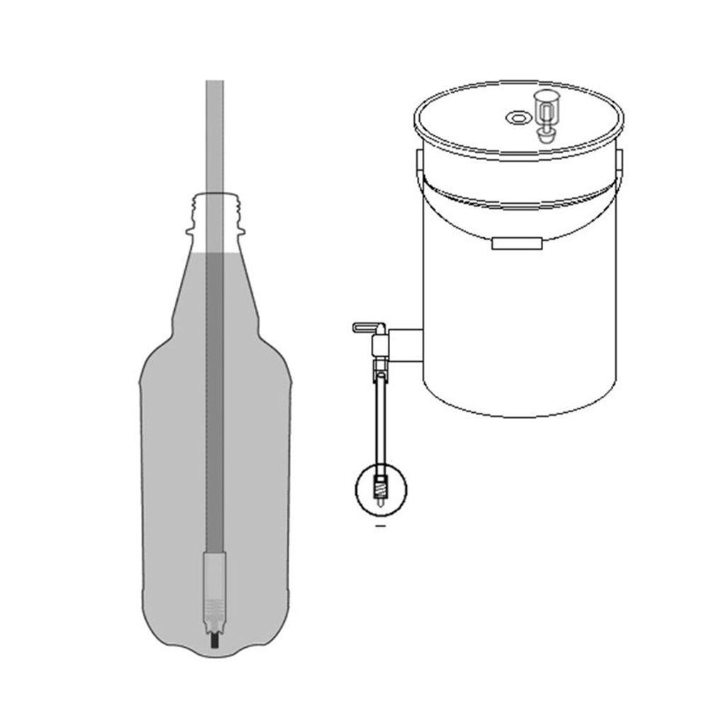 Solighter Bottling Shut-off Valve Tabung Botol Filler Seduh Rumah Plastik