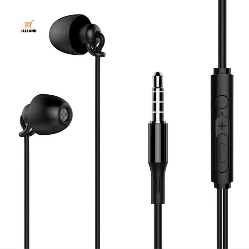 Earphone Kabel 3.5mm Universal Dengan Mic / Noise Isolating Untuk Tidur