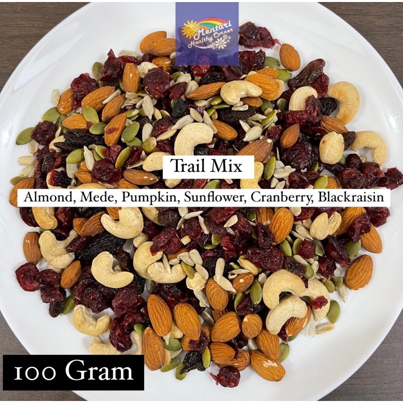 Trail Mix 100gr (Almond, Mede, Pumpkin seed, Sunflower, Cranberry, Raisin) 100gr