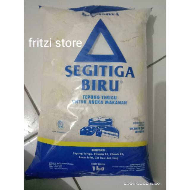 Tepung Terigu Segitiga Biru Berprotein Sedang# Terigu Segitiga Biru 1kg