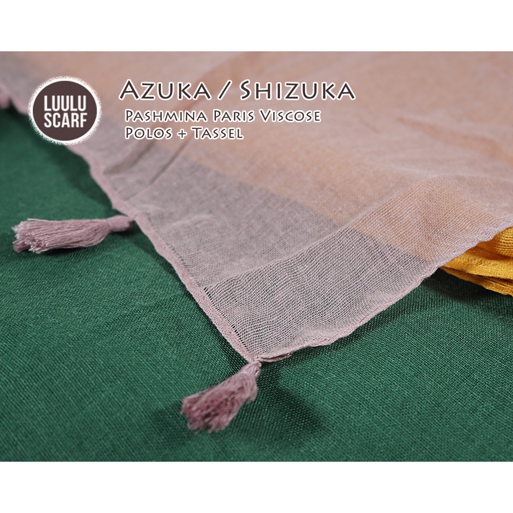 Pashmina Polos Tassel bahan Paris Viscose - AZUKA by Luulu Scarf-1