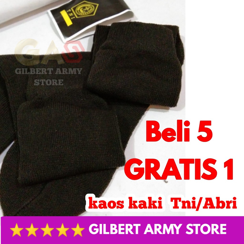 Grosir Kaos Kaki pdl Tni/Abri Murah GILBERT ARMY STORE  kaos kaki kerja polos hitam