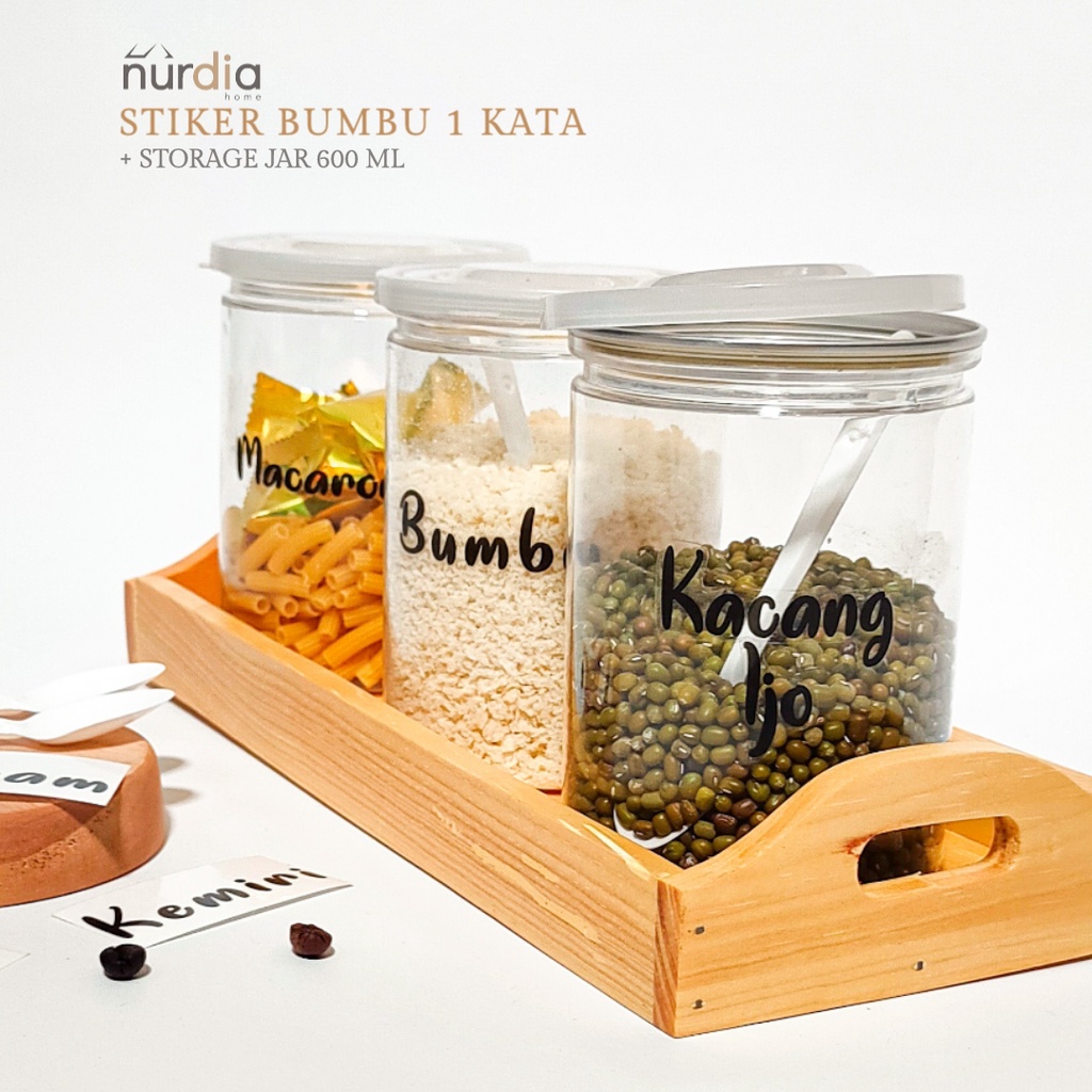 Stiker Label Bumbu Tahan Air (1 Kata) Tulisan Bumbu by Nurdia Home - MS01