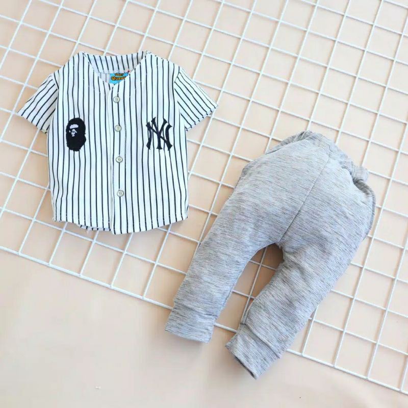 Setelan Saint Queen (BISA COD) Setelan anak motif Baseball