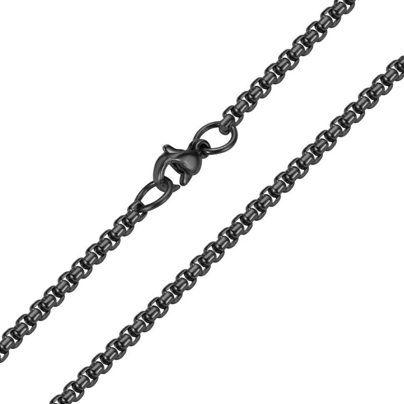 1pc Kalung Rantai Bahan Stainless Steel Untuk Pria / Wanita