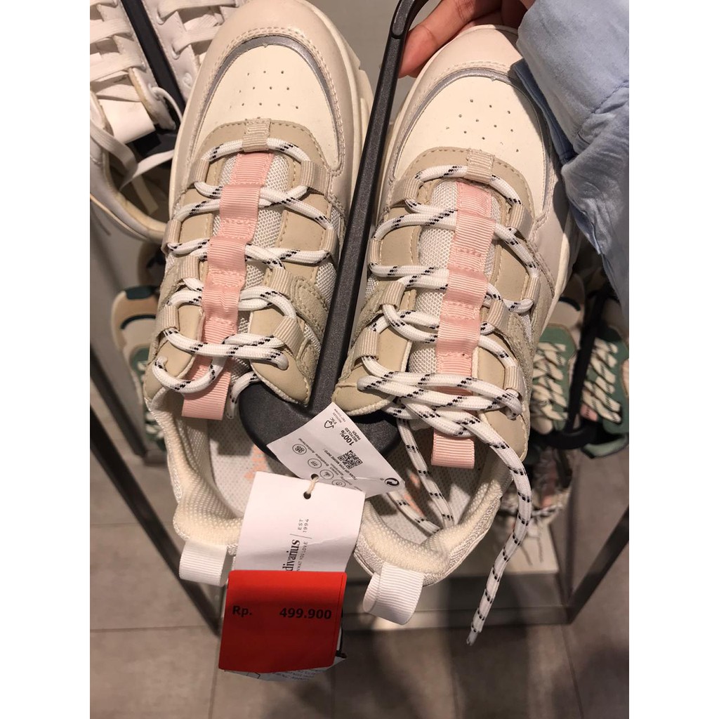 [ JASTIP ] Sepatu Sneakers Wanita Pink Cream Stradivarius SALE