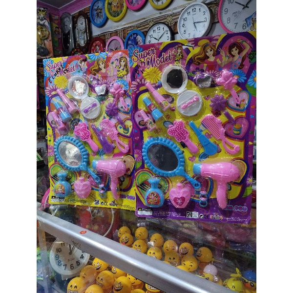 Mainan Makeup Kecantikan Salon Salonan Anak Cewek Make Up Model Fashion Cermin Bedak Sisir Perempuan