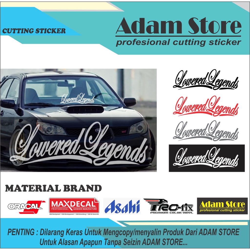 Jual sticker mobil stiker mobil loweredlegends stiker kaca mobil stiker kaca jdm stiker mobil