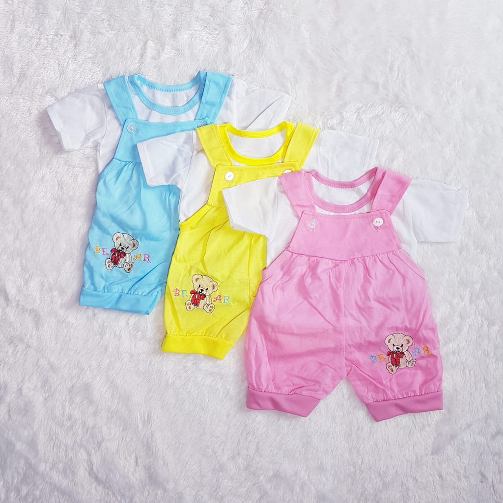 setelan pakaian kodok anak perempuan jumpsuit bayi usia 0-6 bulan