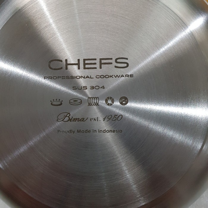 FRYING PAN BIMA CHEFS 20 CM BP1901520 PENGGORENGAN STAINLESS STEEL