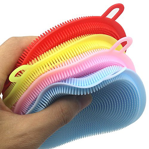 SPON SILIKON CUCI PIRING ANTI KUMAN / SPON SILIKON BULAT CUCI PIRING