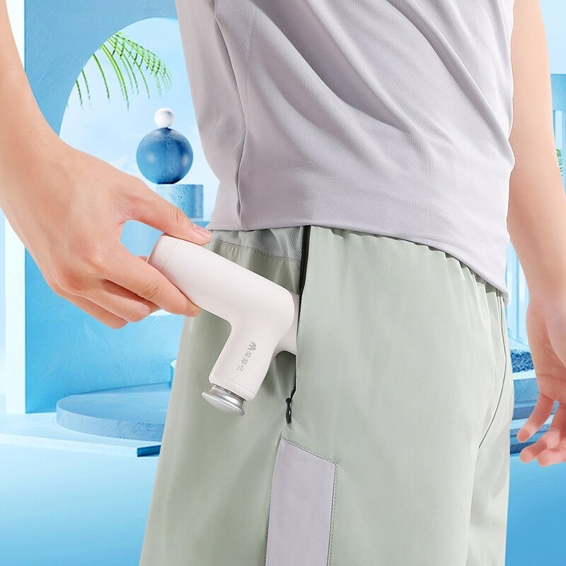 Momoda Alat Pijat Elektrik Pocket Massage Mini Fascia Deep Massage - Putih