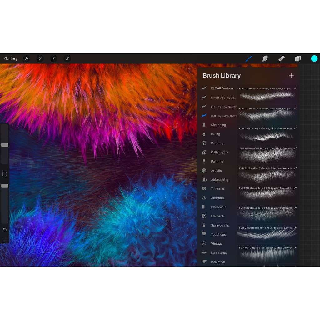 28 Realistic FUR Brushes - Procreate