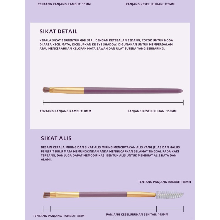 Set Kuas Makeup Make Up Brush Set 10pcs Free Dompet