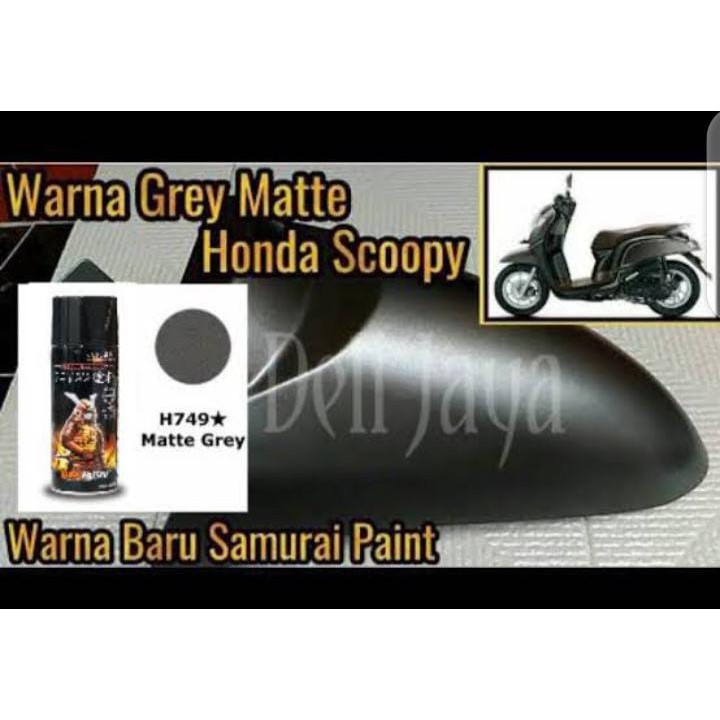 Pilok Pilox Cat Semprot Samurai Paint Kurobushi H749* Honda Matte Grey / Abu2 Doff Honda (400ml)