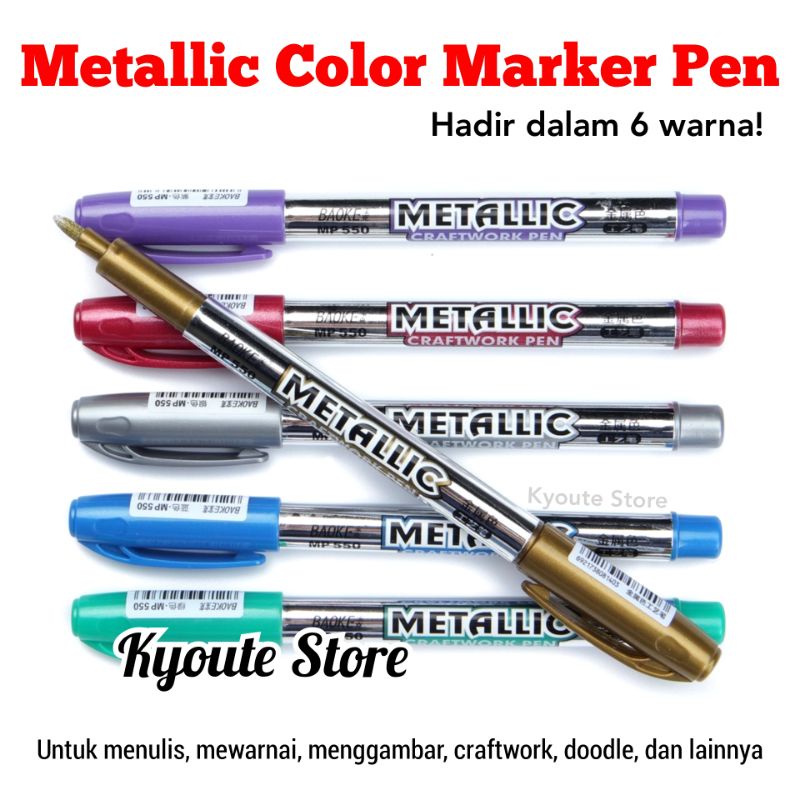 

Spidol Metallic Marker Pen Color Craftwork Menulis Doodle Menggambar Mewarnai