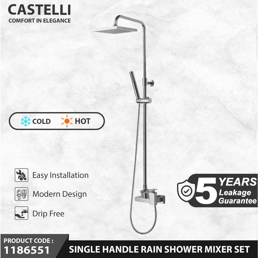 Rain Shower Castelli Single Handle Rain Shower Mixer Set - 1186551