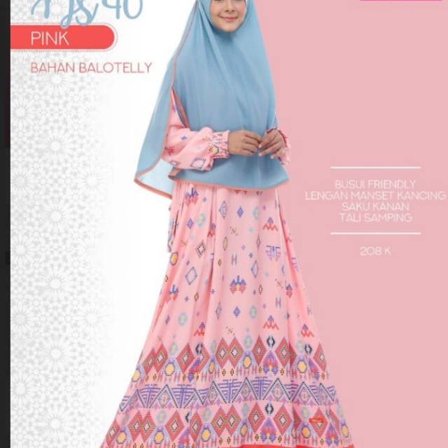 Sale Gamis Nibras NS 40. pink size S