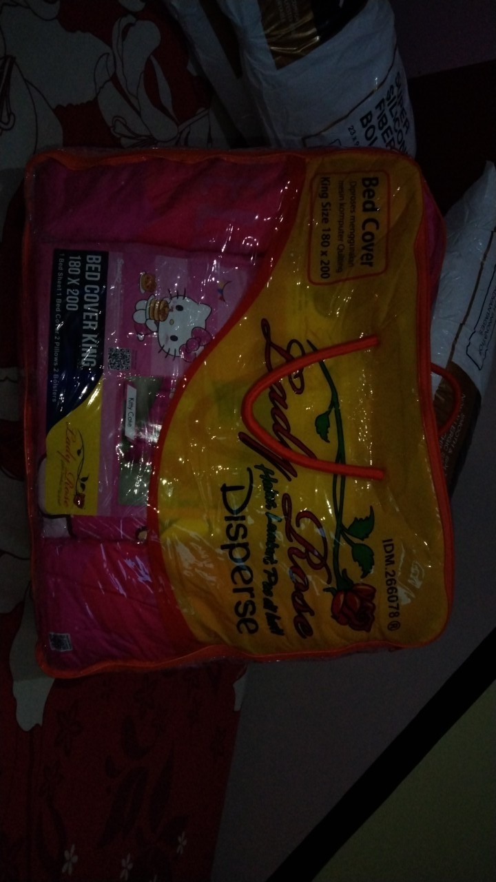 Bedcover + Sprei Rumbai 180x200 Lady Rose Kitty Daniel Pink - King 180 Ladyrose Hello Burger Bc