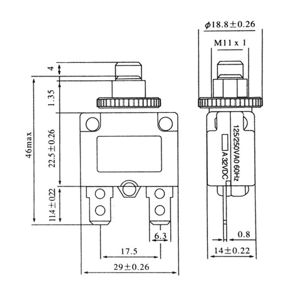 TOP 10pcs Reset Fuse Sirkuit Profesional Tombol Tekan MR1 Thermal Switch