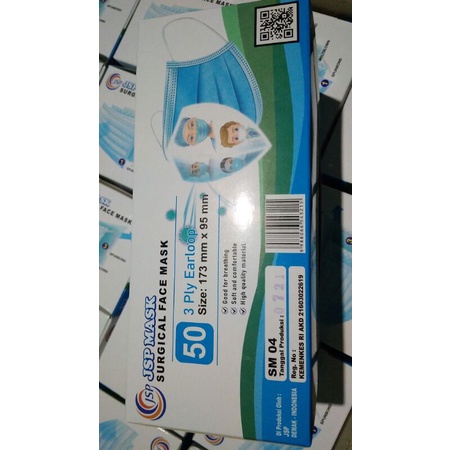 masker cantol 3 ply jsp mask (medis)