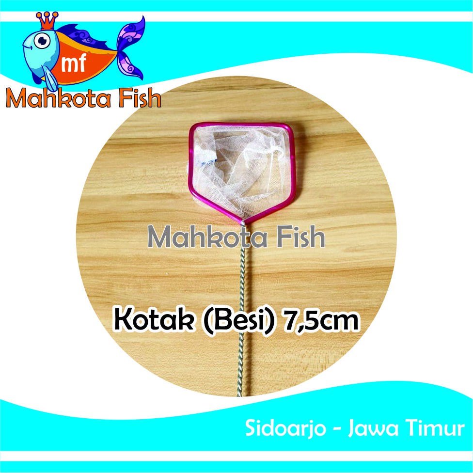 Serok Ikan KOTAK BESI 7.5 cm / Jaring Ikan / Seser Ikan | Cupang | Guppy | Burayak | GRATIS PACKING KARDUS !!!