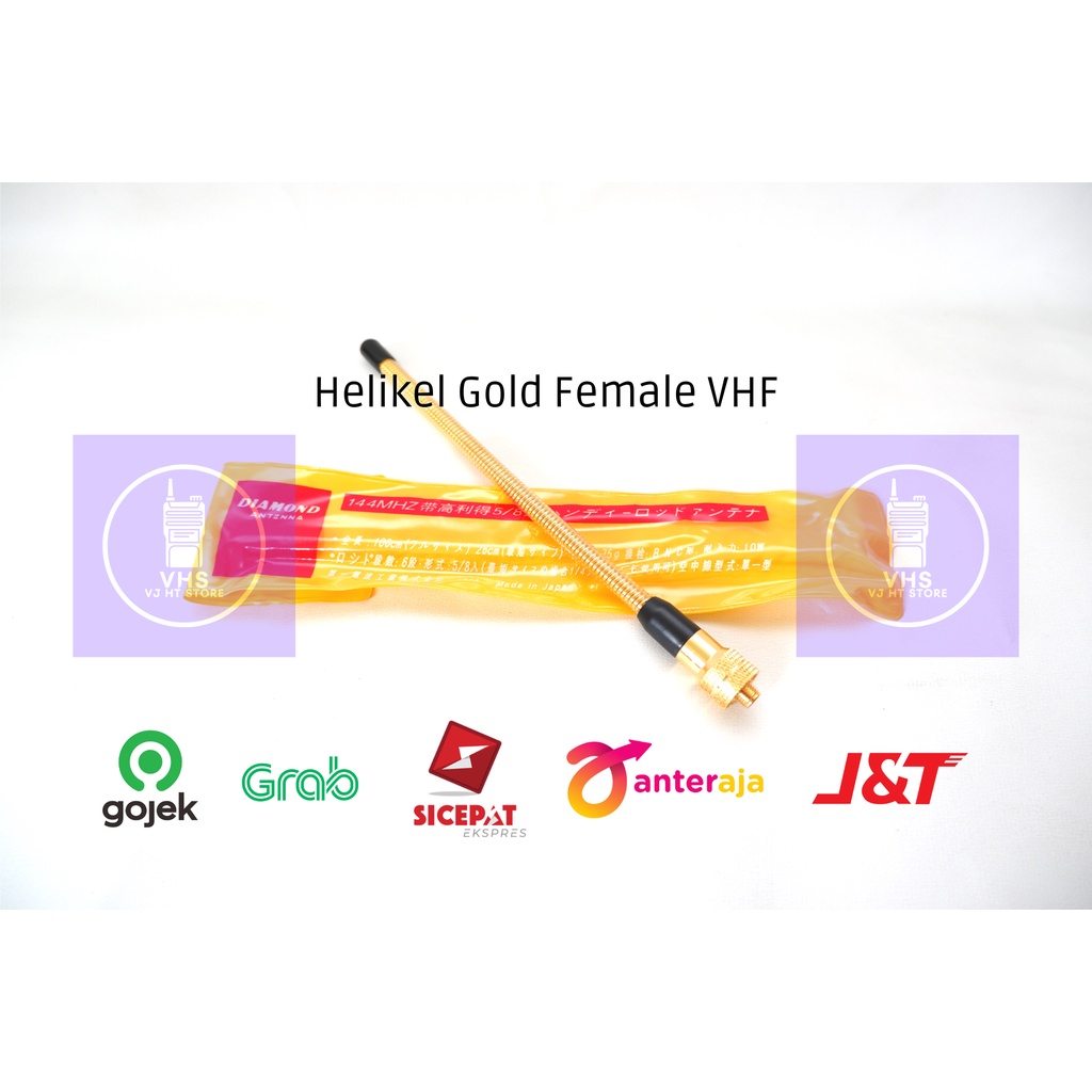 Antena HT HELIKEL / HELICAL Gold Female / ANTENA HT CINA MODEL ICOM HELIKEL