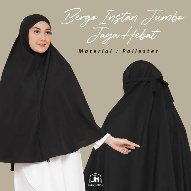 KHIMAR HIJAB INSTAN BERGO MARYAM JUMBO SYARI TALI JILBAB KERUDUNG KHIMAR KAYLA JAYA HEBAT