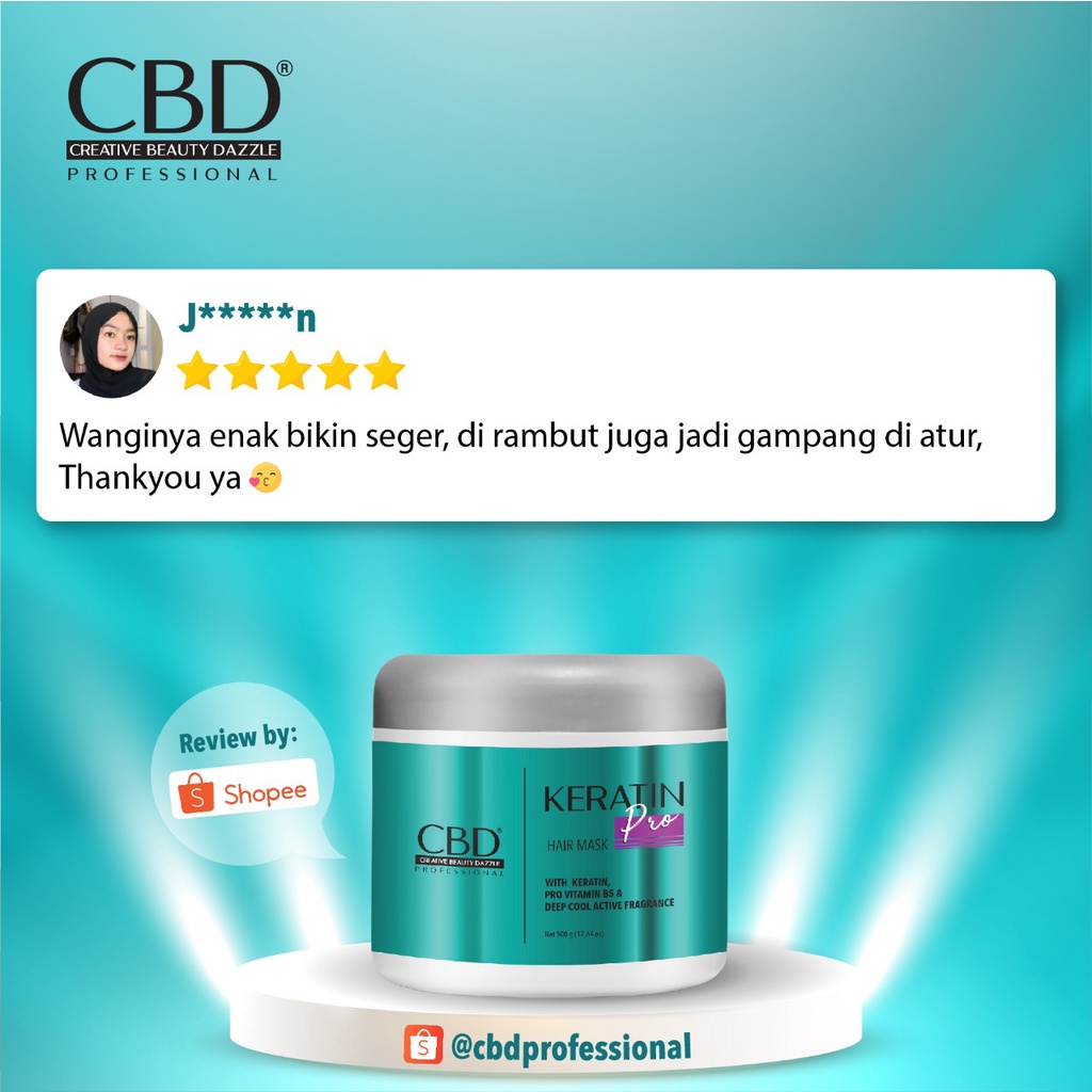 CBD Professional Keratin Pro Daily Use Hair Mask (Masker Rambut/Treatment) 500gr