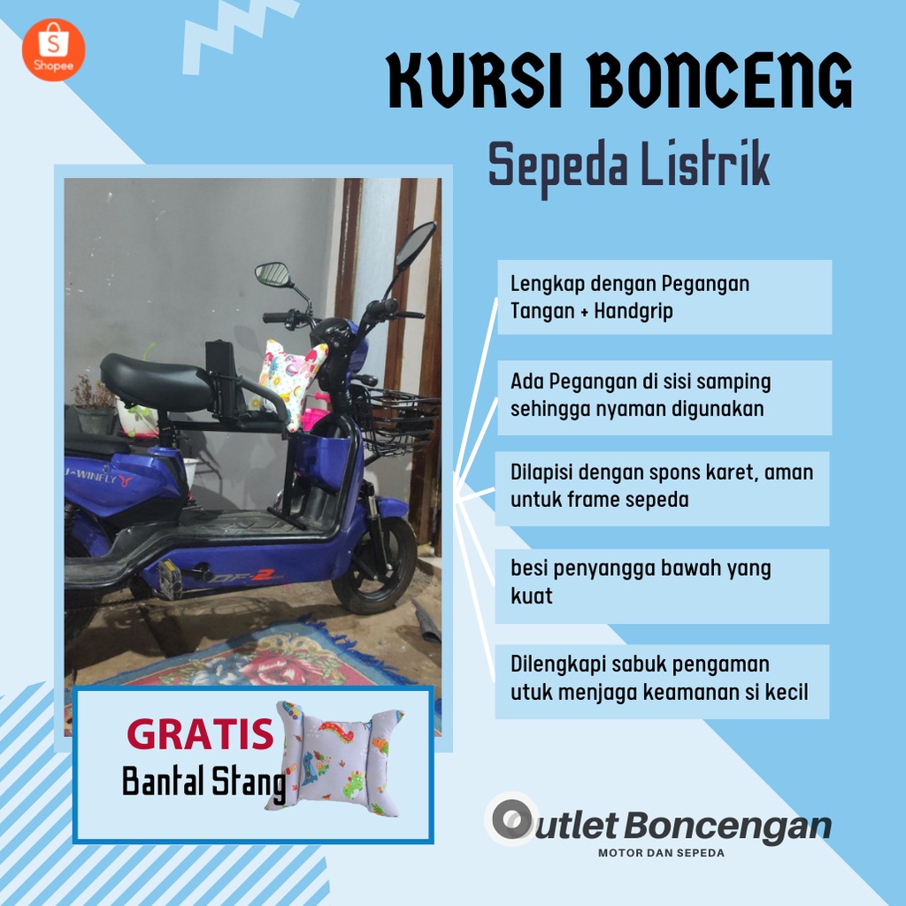 Boncengan Anak Sepeda Listrik Boncengan Sepeda Listrik Boncengan Sepeda Listrik Anak Depan