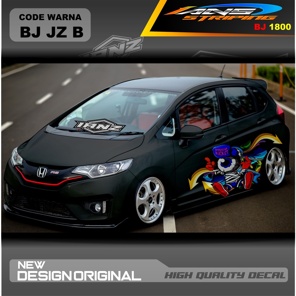 DECAL STICKER MOBIL HONDA JAZZ MOBIL AGYA AYLA AVANZA DLL / STIKER VARIASI MOBIL / DECAL STIKER MOBIL