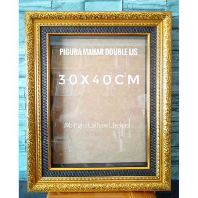 30x40 Bingkai Mahar Gold / Bingkai Mahar Bekasi /Bingkai Mahar murah