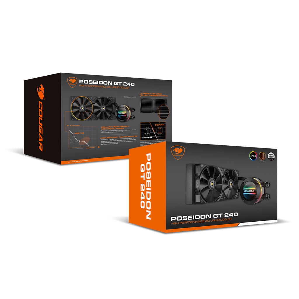 COUGAR GAMING Fan POSEIDON GT 240 High Performance AIO Liquid Cooler