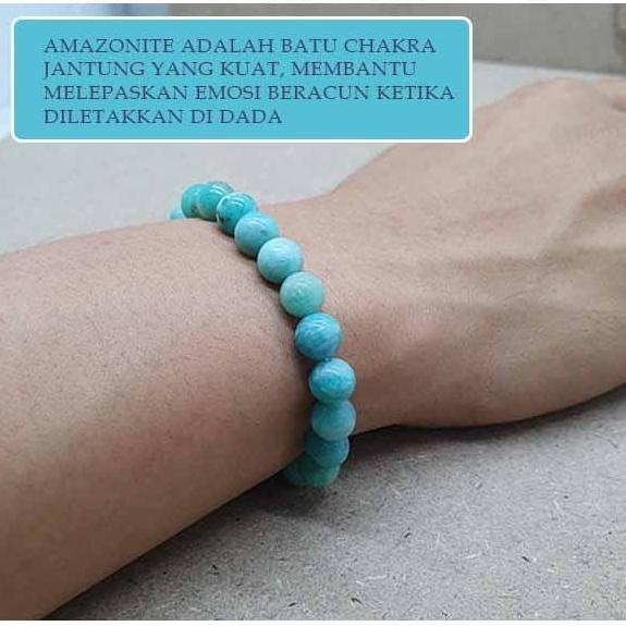 

Gelang Batu Green Tosca Amazonite Stone Premium (GBP87)