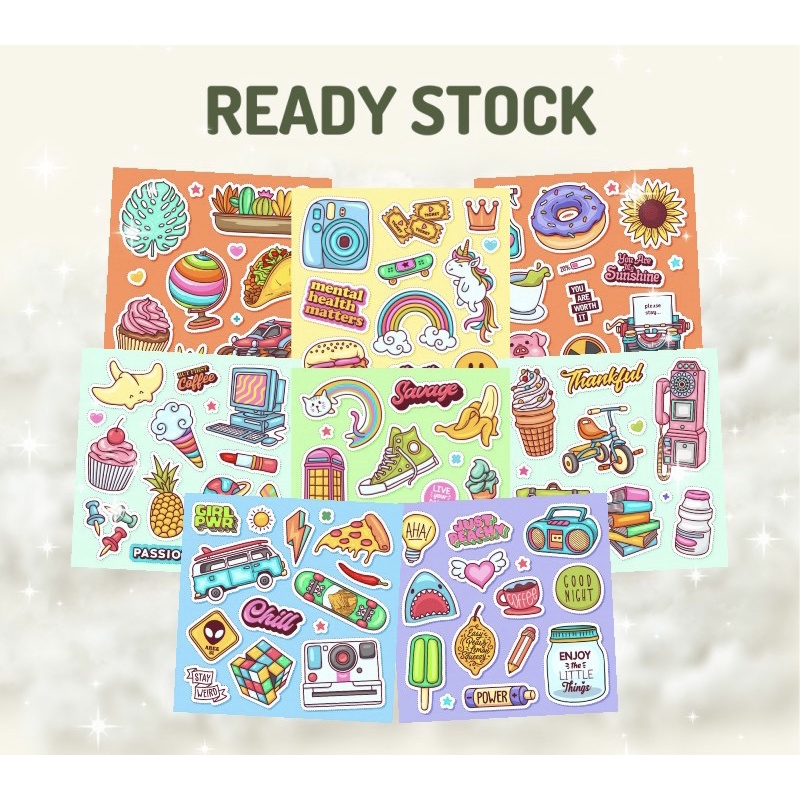 Sticker Vintage l Stiker Botol l Sticker Kucing l Stiker Buku Jurnal l Sticker Kartun l Stiker Unik 
