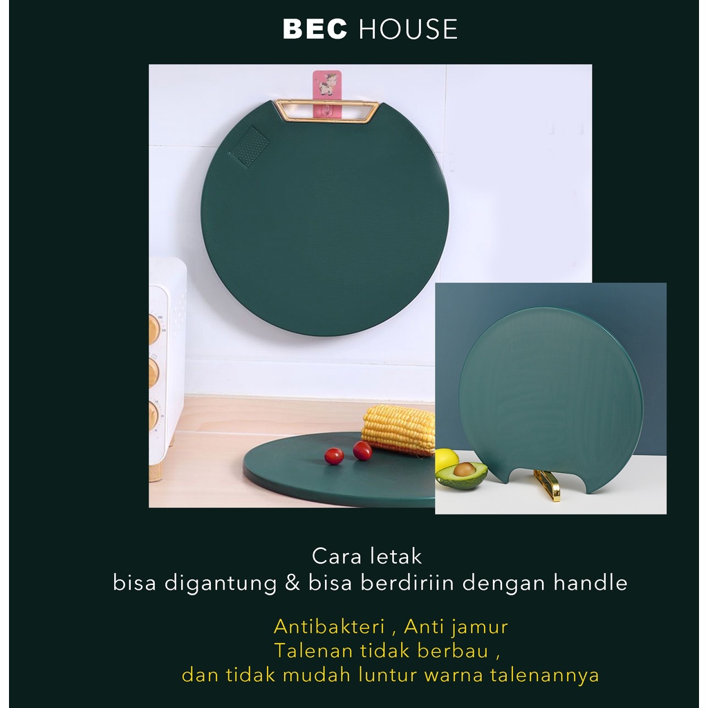 [BEC] Talenan PE Anti Jamur / CUTTING BOARD PREMIUM Dapur Hijau Emerald Kualitas Premium Tebal