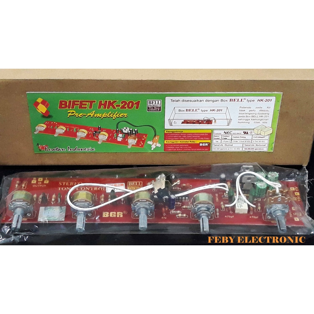 STEREO TONE CONTROL BIFET HK 201 + RELAY