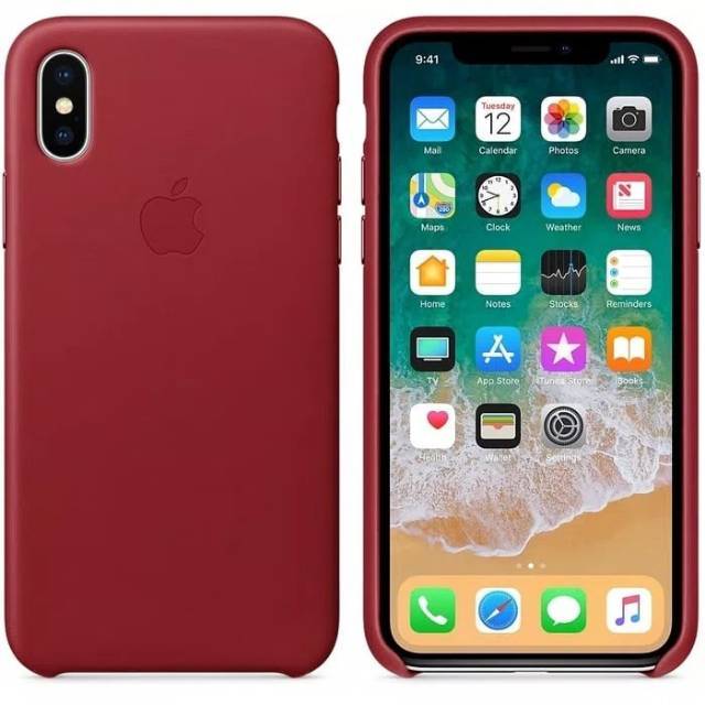 Original Apple Leather Iphone X Case Semua Warna Shopee Indonesia