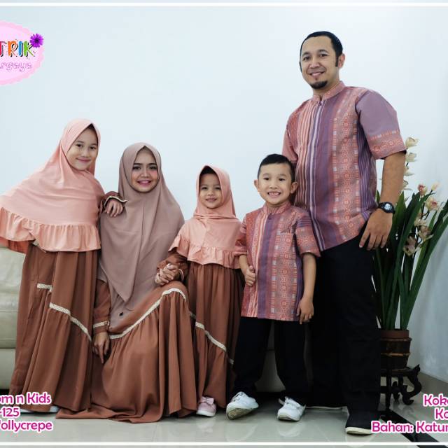Sarimbit keluarga cutetrik batik coklat