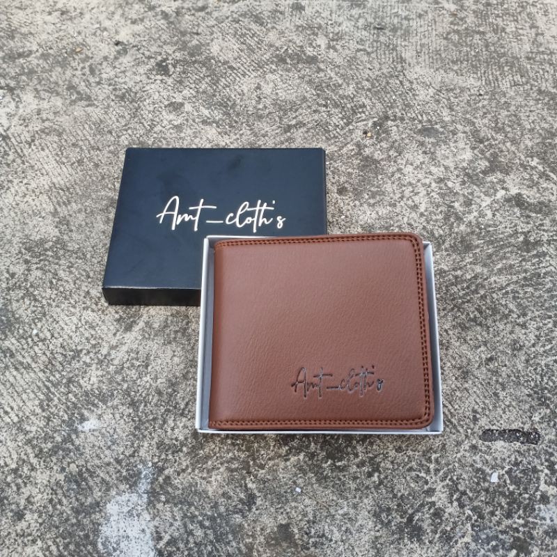 PROMO DOMPET PRIA AMT 02 POLOS PENDEK COKLAT TUA