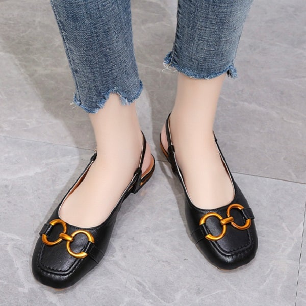 RYX - Strapless Chains Sepatu Loafer Wanita Fashion Casual - Ori Import