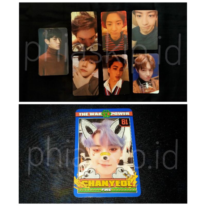 PHOTOCARD EXO OFFICIAL SUHO BAEKHYUN CHANYEOL KAI WELKIT STICKER SFY TEMPO POWER EXODUS SING FOR YOU