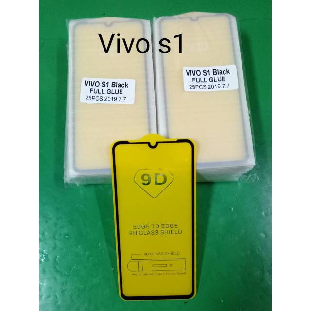 KOREAN Tempered Glass Vivo S1 6.38&quot; FULL SCREEN GLUE TG 5D Vivo S1 V1907 FULL LAYAR Anti Gores Kaca