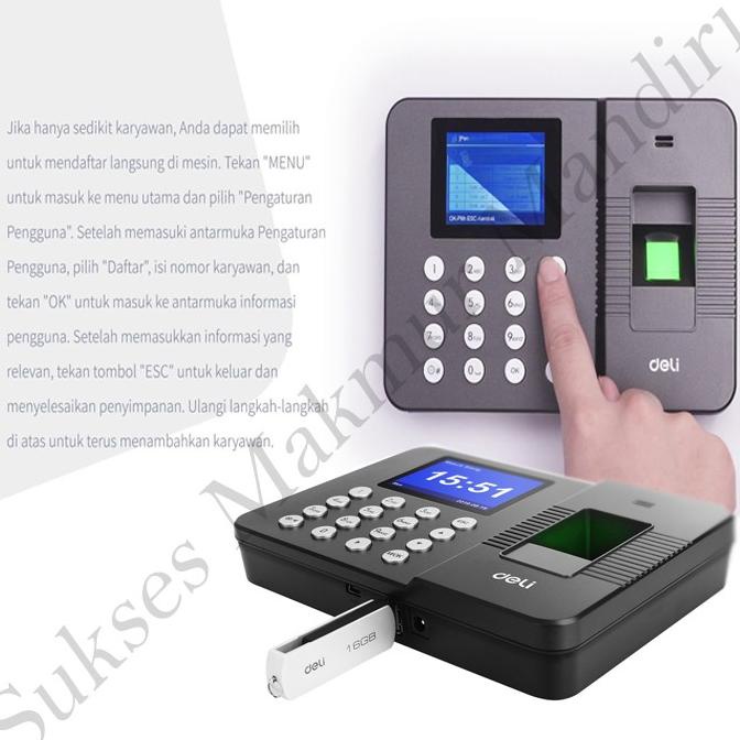 Mesin Absen Finger Print Deli E 3960 Absensi Fingerprint Time