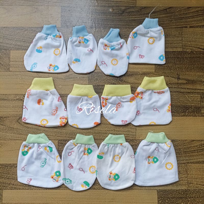 3 PCS Set Sarung Tangan Kaki Bayi bayi baru lahir Sepasang Sarung Tangan Sarung Kaki Bayi Newborn