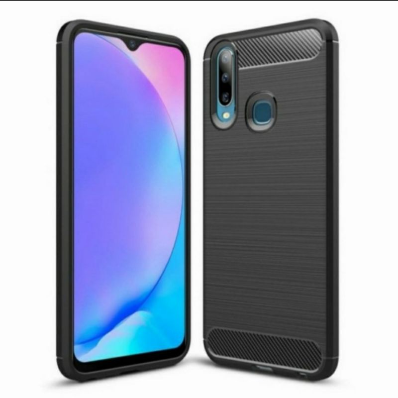 Vivo Y12 Y12i Y15 Y17 soft case silikon carbon