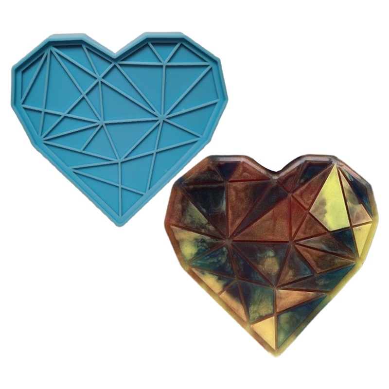 SIY  Epoxy Resin Mold Diamond Heart Jewelry Casting Silicone Mould DIY Crafts Plaster Soap Aromatherapy Wax Making Tool