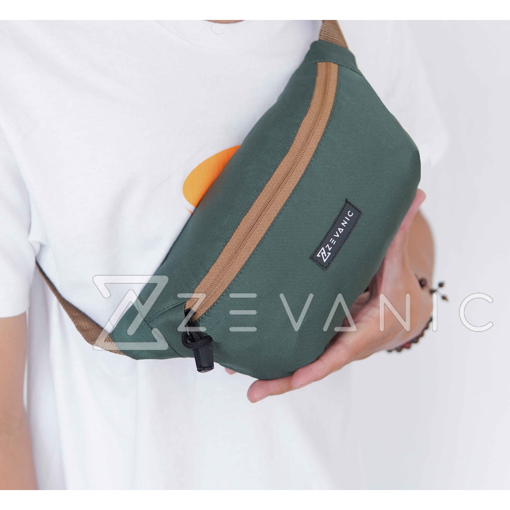 Waistbag / Waisbag / Waitsbag / Alvin Tas Pinggang Pria Trendy Bahan Cordura Premium  | Devva.Id